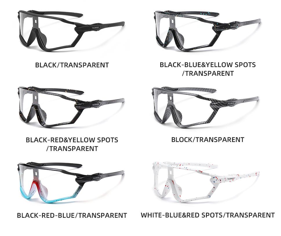 VAGHOZZ Anti-UV und photochrome Outdoor-Sport-Radsport-Fischerei-Fahrrad-Sonnenbrille Brillen MTB-Rad Fahrrad-Schutzbrille