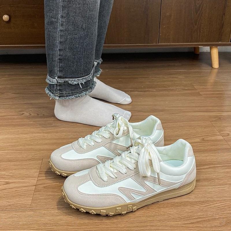 

Женские кроссовки на толстой подошве в стиле ретро из немецкой кожи, весна 2025, новые, на мягкой подошве, удобные, повседневные, универсальные, легкие, спортивные 41