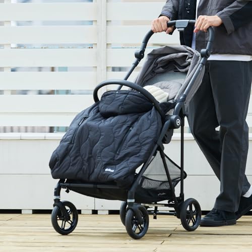 BabyHopper WT Quilted Winter Cape, Size 25, Black, Lightweight, Warm, Breathable, Water-Resistant, Stroller-Friendly, Quilted Fabric, CKBH0140900
