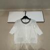 Trendy Miu Style European Knit Cardigan - Short Sleeve, Loose Fit, Casual, Versatile Top