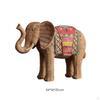 Rattan Elephant Figurine Woven Texture Decorative Statue Finish House Decoration for Living