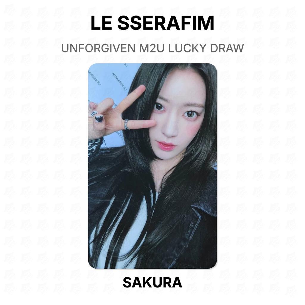LE SSERAFIM UNFORGIVEN M2U LUCKY DRAW Official Photocard