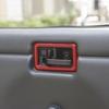 Inner Door Handle Decor Frame Cover 2* For Jeep Wrangler TJ 1997-2006 Bright Red