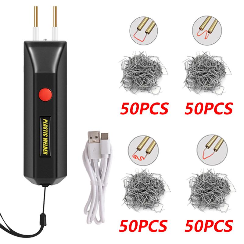 Svařovací sada 2 v 1 100W Přenosný MINI Horký plast Nástroj na opravu prasklin Oprava nárazníku automobilu 200 Svařovacích hřebíků