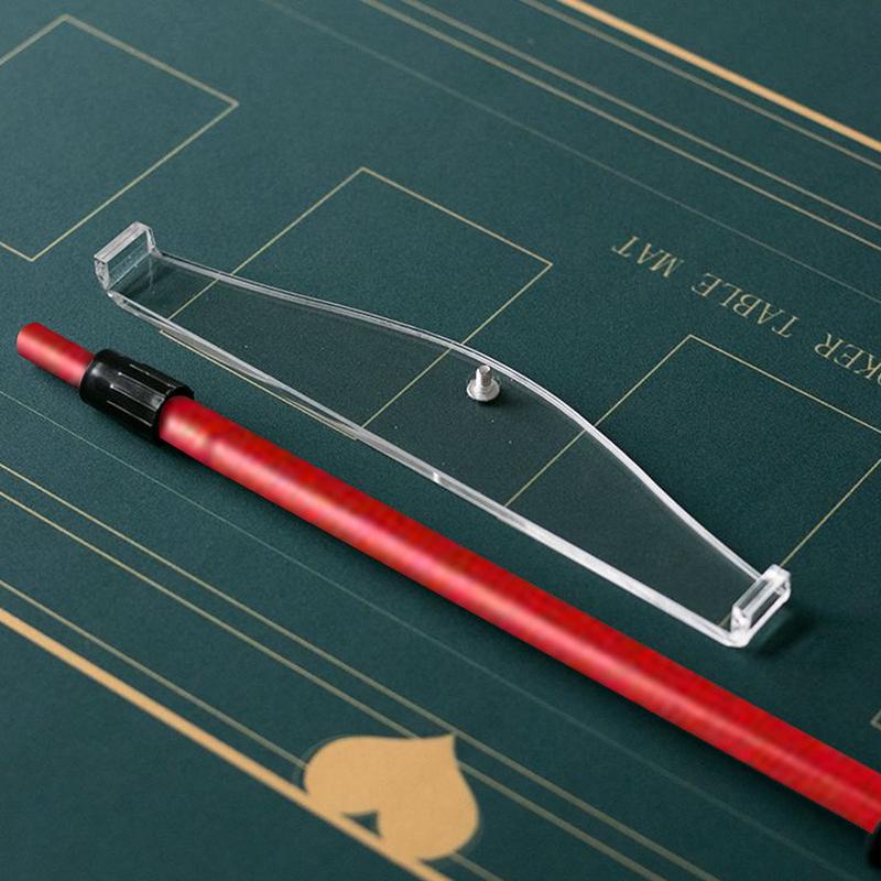 Collezionista di Fiches da Poker Bastoncino Raccogli-Fiches Raccoglitore di Fiches da Poker Rastrello Metallo Forniture da Casinò Raccoglitore Rastrel