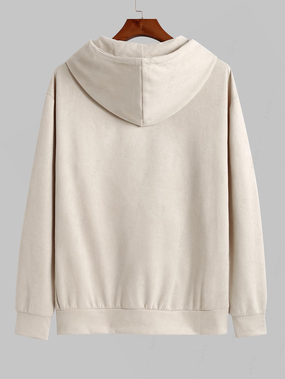 ZAFUL Мужская повседневная толстовка с капюшоном из искусственной замши — фото 2