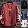 2025 Men's Trendy Loose-Fit Crewneck Long Sleeve Tee: Spring/Autumn Casual Top