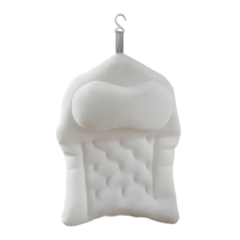 Waterproof Bathtub Neck Cushion Soft Headrest For Relaxation Fit All Size Easy Setups Spa Massage Accessory Polyester