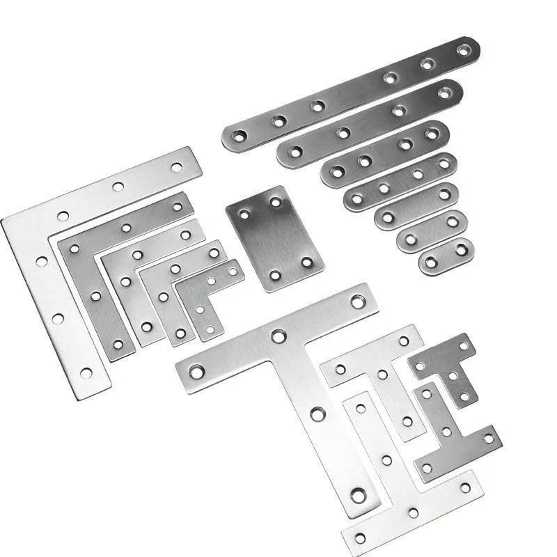 Stainless Steel Flat & L-Type Angle Bracket Reinforcement Connector