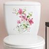 Hand Painted Floral Leaves Toilet Seat Sticker Bathroom Home Decor Upgrade Waterproof Self-Adhesive Decal