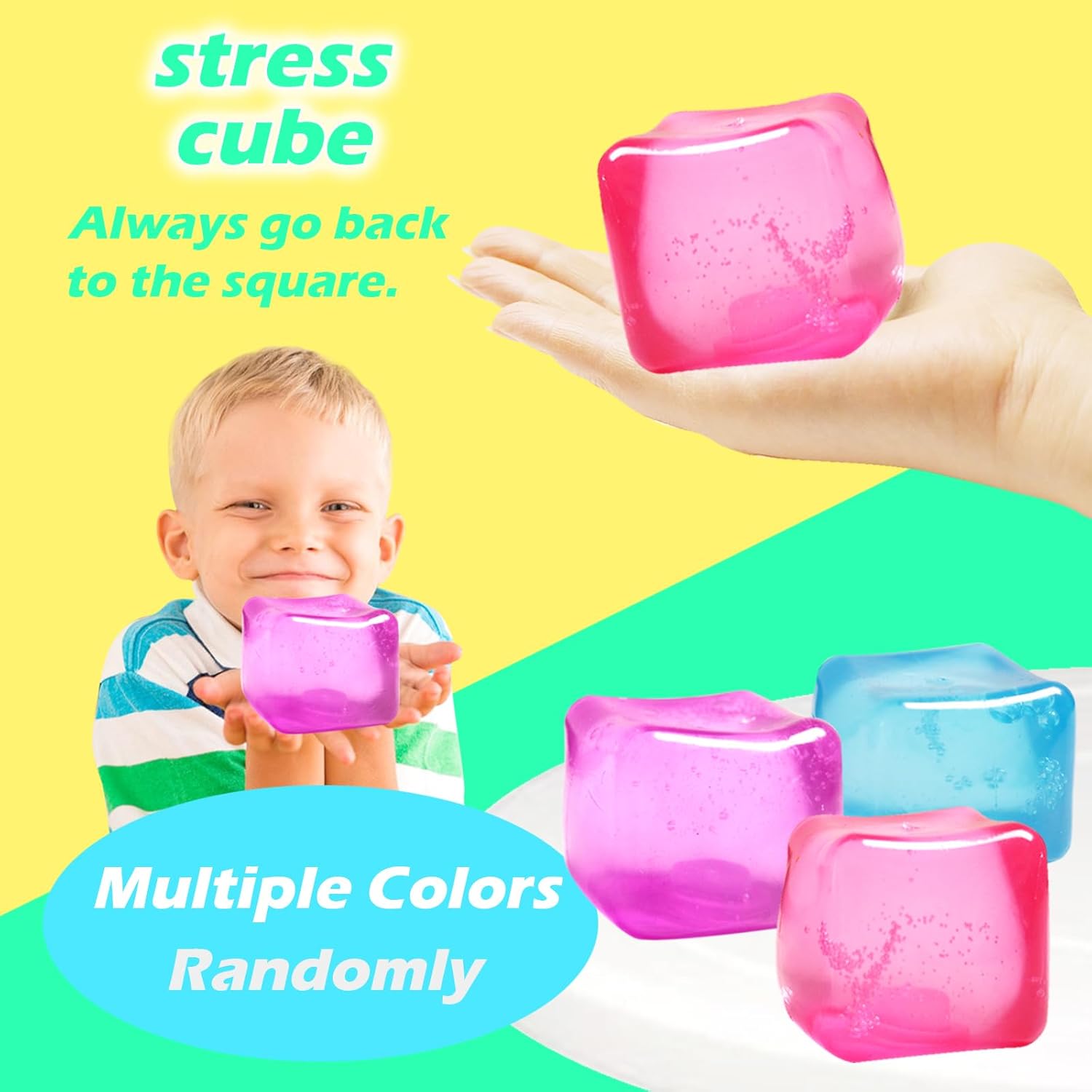 

Transparent Square Pinch Music - Sensory Squeezing Toy, Stress Relieving Artifact, Random Color