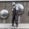 Men's and Women's Overalls of The Same Style Japanese Tide Brand Black One-piece Hip-hop National Tide Tooling Suspenders Men's Loose