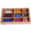 Montessori Matematyka Materiał 1-9 Koraliki Bar w drewnianym pudełku Wczesna zabawka przedszkolna
