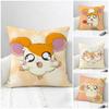 Anime Hamtaro Cushion Cover Natural Linen Pillowcase Set AllinOne Decor for Sofa Bedroom  Chair