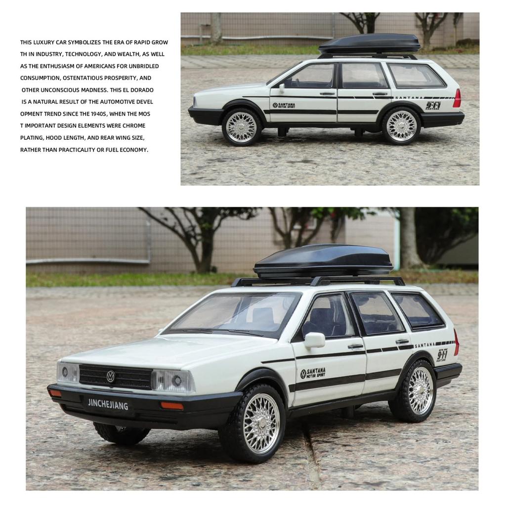 1/32 VolksWagenwerk Santana Wagon Alloy Metal Diecast Model Classic Car Pull Back Children Toy Miniature Cars Ornaments Presents