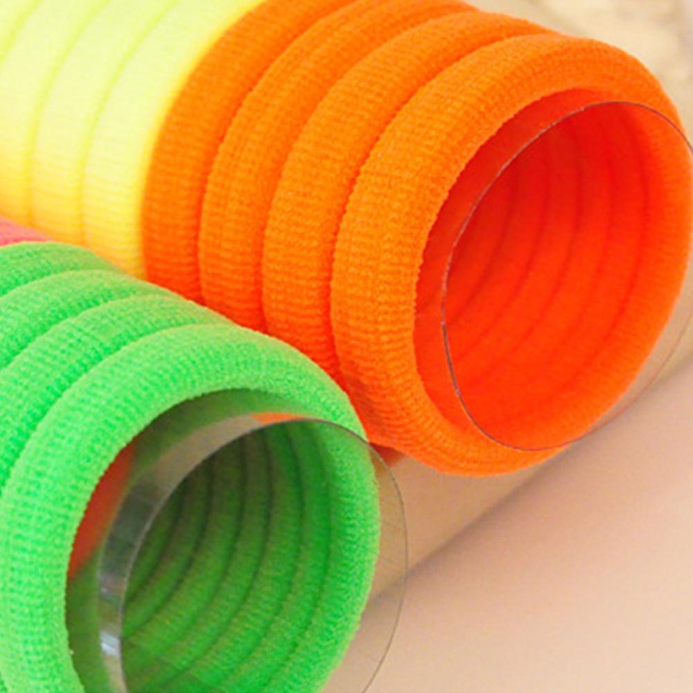 50 ST Högelastiska Gummihårband Slumpmässig Färg