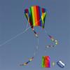 KOKOSUN Rainbow Kite, Easy To Assemble, Handle, 30M Kite String, Outdoor, Flies In a Light Breeze, Storage Bag Included (Rainbow)