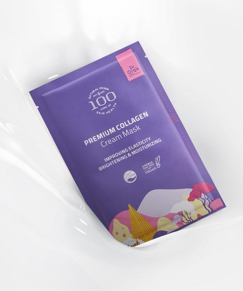 Dr. Orga 100 Premium Centella Collagen Cream Mask Pack (5 Sheets)