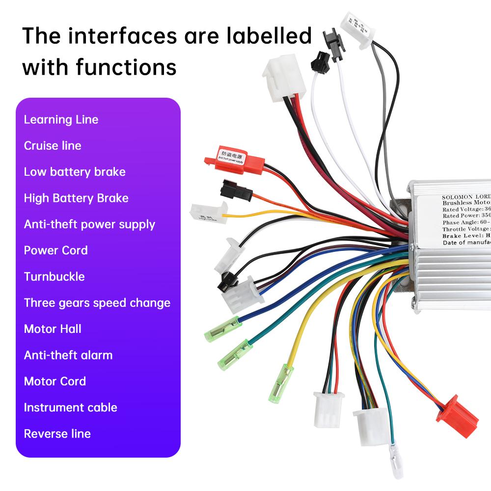 36/48V 350W E-bike controller 350W Brushless DC Motor Controller Speed Control for Electric Bicycle Electric Scooter Accessories China Mainland
