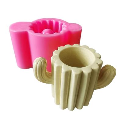 3D Kaktus Gips Silikonform Sukkulenten Beton Blumentopf Vase Gips Zement Tonform Kerzenhalterform