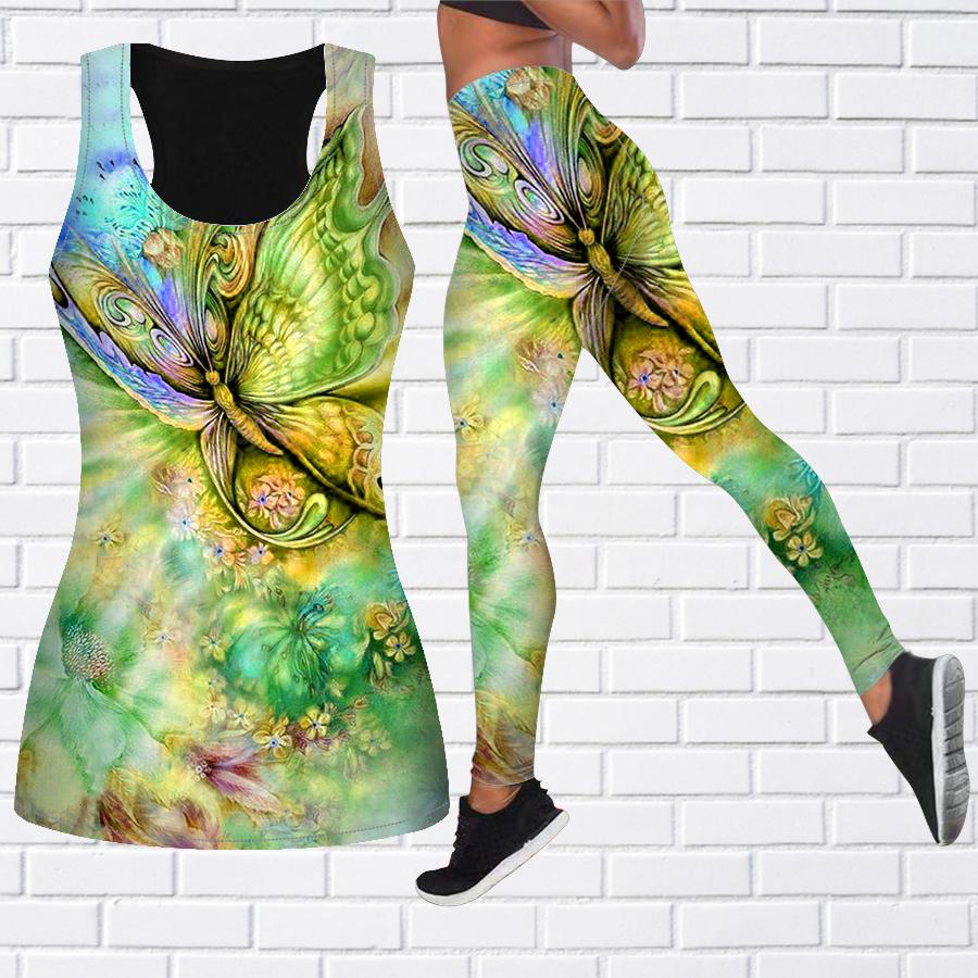 

Экипировка для йоги с принтом бабочки и змея для женщин, модные леггинсы для тренировок, спортивные повседневные штаны для фитнеса и йоги 8XL жёлтый