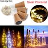 2M Solar Energy Cork Wine Bottle Lights LED Strings Copper Wire Colorful Fairy Lights String for Christmas Party Wedding Decor