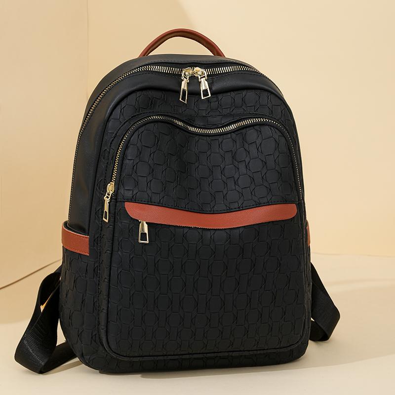 Vintage Backpack Large Capacity Multi-Function Shoulder Bag Women's Soft Leather Backpack