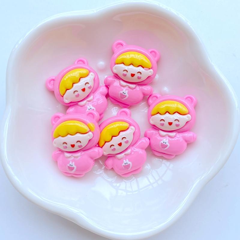 10Pcs New Cute Mini Rabbit, Dog, Bear, Cat Flat Back Resin Scrapbooking DIY Jewelry Craft Decoration Accessorie