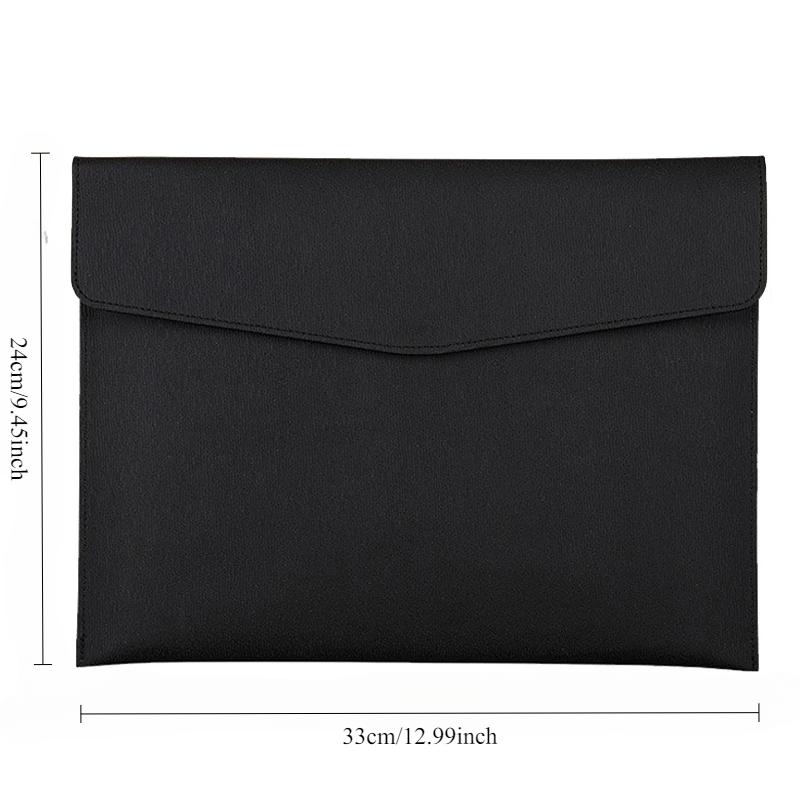 Faux Leather Document Bag, Business Information Bag, A4 Folder, School and Office Supplies, Storage Bag