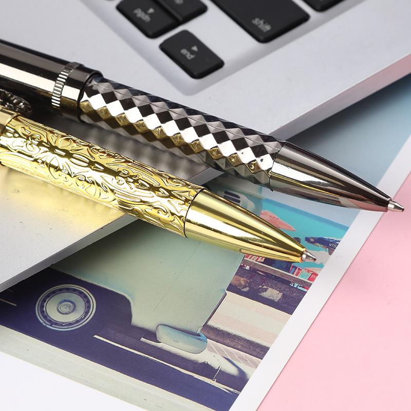 Luxury Metal Ballpoint Pen with Lion Pattern, 0.5mm Business Office Signature Pen, Smooth Writing