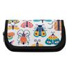 Pencil Case Simple Design 300D Polyester Spacious Storage with Two Main Sections for Pens Pencils Tools Accessories for Boys Girls