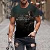 2024 Dziecięca Dorosła Super Duża Koszulka Wukong Nowy Top i T-shirt Casualowa Odzież Fantasy Wzór Męska Koszulka z Nadrukiem Męska