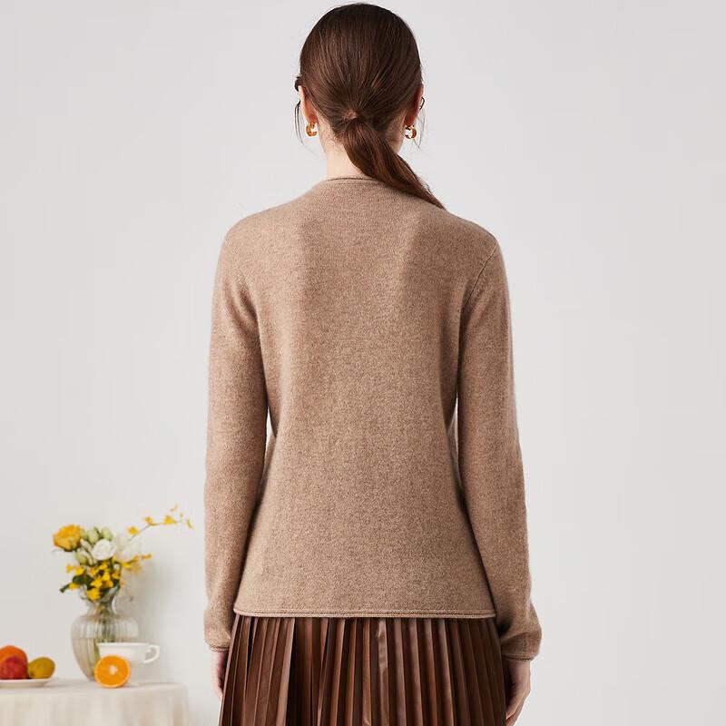 Women's Autumn/Winter Mock Neck Cashmere Sweater