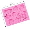 Owl Squirrel Deer Silicone Cake Mold Fondant Candy Chocolate DIY Baking Tool