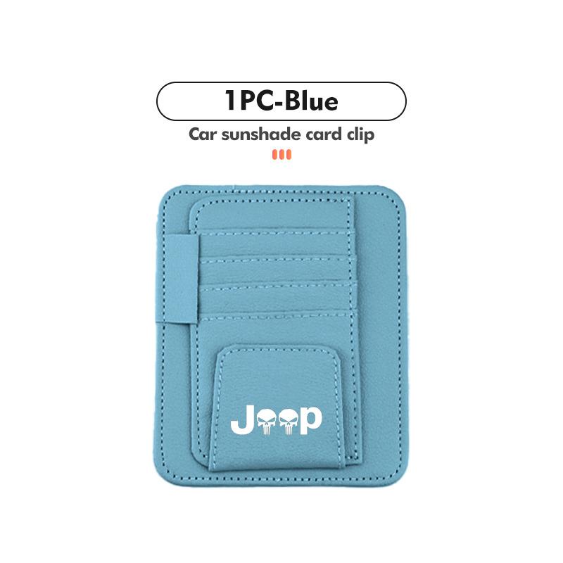 JOT2 Car Sun Visor Organizer Multi-Pocket Card Glasses Storage Holder for Jeep CHEROKEE LIBERTY COMPASS PATRIOT car accessories