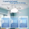 2-in-1 60W Fan Light E27 Drone Design Ceiling Fan Light with Remote Control AC85-265V Fan Lighting Bulb for Home Restaurant