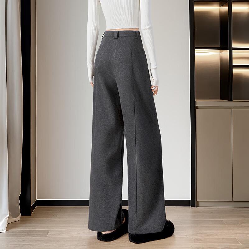 Women's High-Waist Drape Straight Leg Casual Pants