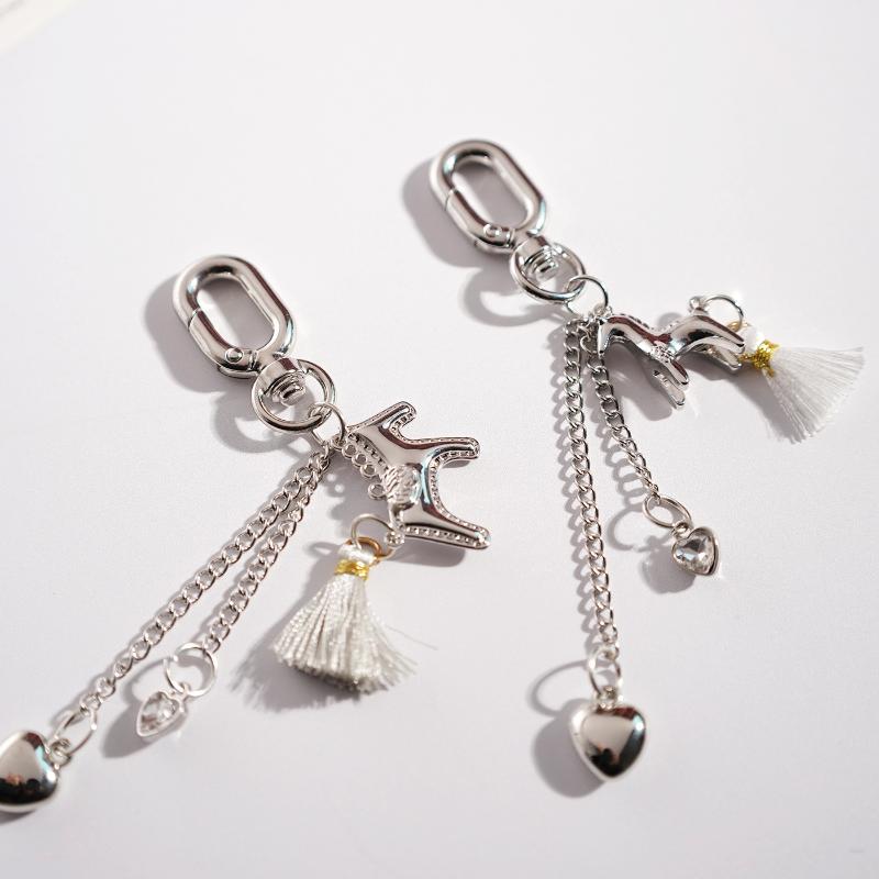 1 Stück Metall Pferde Liebe Quaste Schlüsselanhänger Anhänger Tasche Anhänger Schlüsselanhänger Niedliches Tier Ornament Dekor Auto Schlüsselanhänger Charme Zubehör