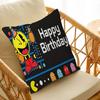 Cute P-PAC MANS Birthday Maple Design Cushion Cover Happy Autumn Harvest decor Holiday Decorati Pillow Cover