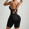 Summer Sexy Backless Maternity Sports Jumpsuit - High Waist Hip Lifting Yoga Outfit