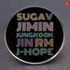 BTS Member Names Retro Neon Style Enamel Brooch, Kpop ARMY Fans Metal Pin Badge, Bangtan Boys Backpack & Clothing Accessory