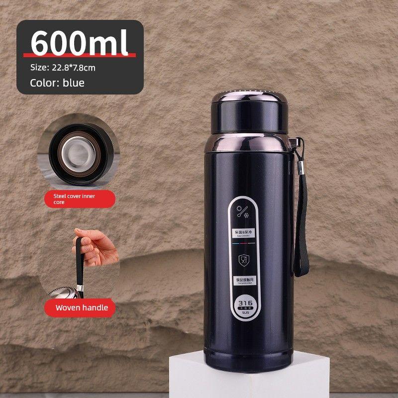 316 Steel Large-Capacity Thermos Cup for Men and Women with Filter Tea Cup Adult Business Portable Large Cup Gift Cup 600