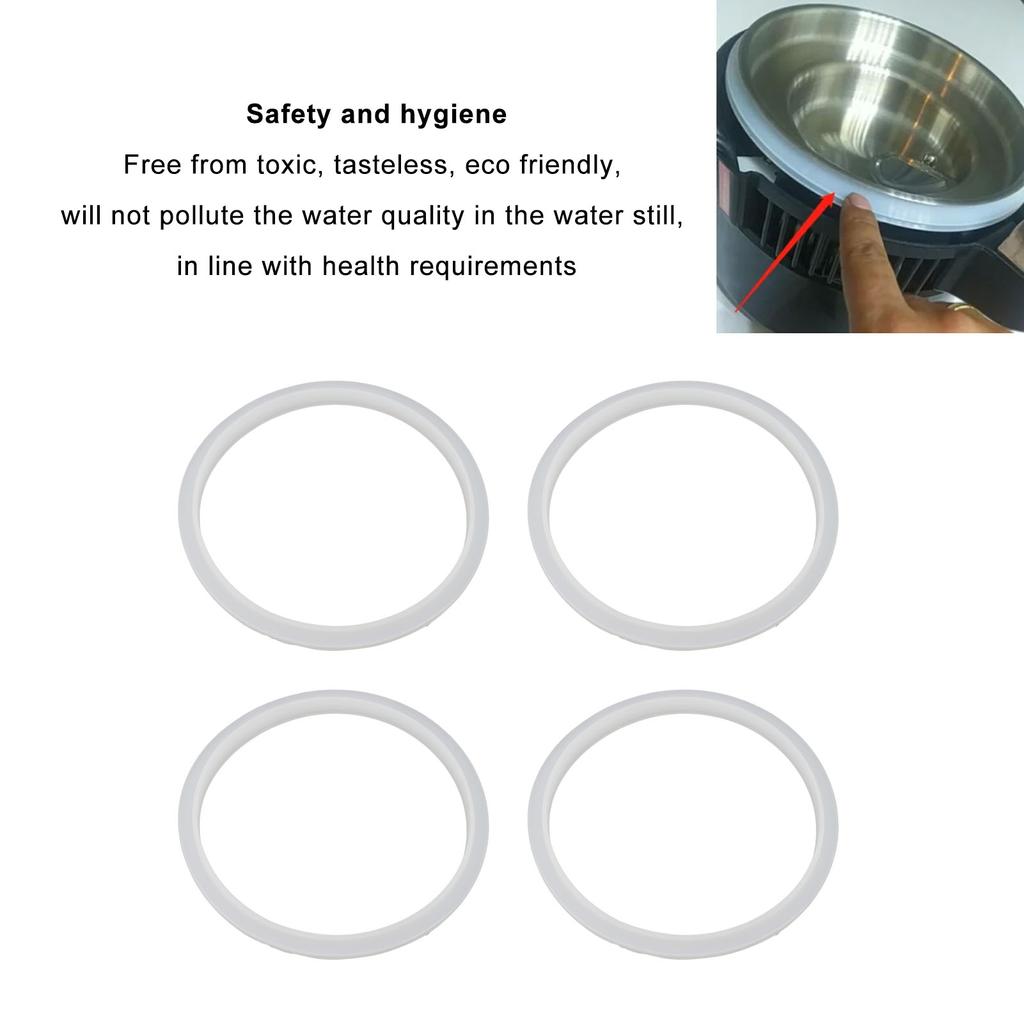 4PCS Water Distiller Sealing  Silicone Heat Resistance Water Distiller Gaskets Spare Parts for Replacement