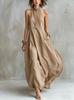 Bohemian Summer Off-the-Shoulder Maxi Dress - Women's Elegant Flowing Halter Neck Style