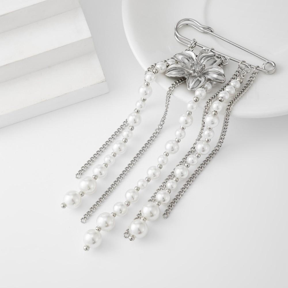 New Multi-Functional Chain Tassel Brooches Adjustable Detachable Beaded Chain Pin Handmade Fixator Trouser Leg Women