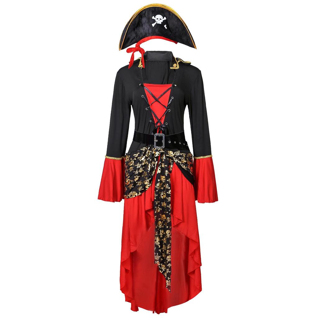 Women's Plus Size Pirate Costume, S-3XL - European & American Style, Sexy Halloween Cosplay Outfit