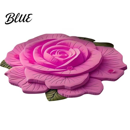 High Simulation Texture Blooming 3D Mat Soft Shaped Floor Carpet Flower Gradient Petal Multi-colored Stamen