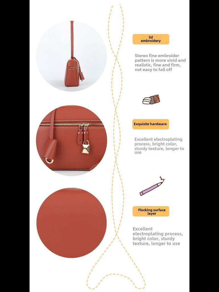 2025 Women's Genuine Leather Small Square Messenger Bag – High-Quality All-Match Handbag with Single Shoulder and Underarm Strap