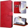 Protective Case - Booling - Samsung Galaxy S24 Plus - Butterfly Pattern - Red - 2 Tempered Glasses