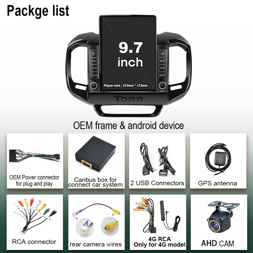 9.7 inch Android For FIAT Toro 2017-2020 Car Radio 2 din Carplay GPS Navigation Bluetooth Intelligent System 8 Core Wifi DSP